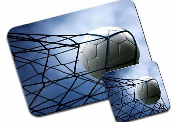 GOAL! Ball In The Back of Net Premium Mousematt & Coaster Set