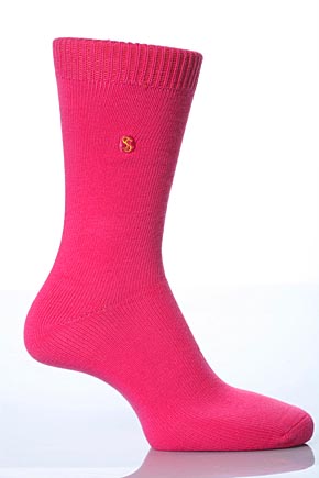 SockShop Ladies 1 Pair SockShop Colour Burst Cotton Sock In 19 Colours Burnt Orange
