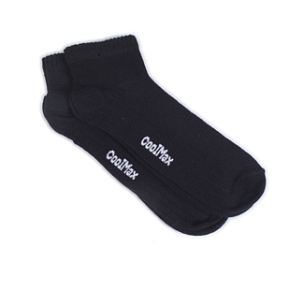 Sockshop Mens 2 Pair Coolmax Trainer Liner Socks 12-14 Mens - Black