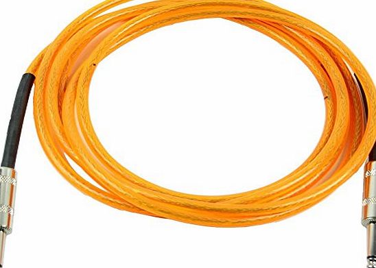 SODIAL(R) 3M Orange Guitar Cable Amplifier Amp Instrument Lead Cord