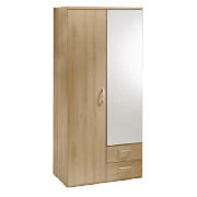 2 Door Wardrobe- Oak effect