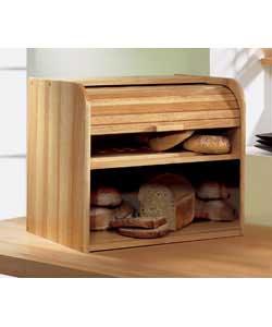 Solid Double Roll Top Bread Bin