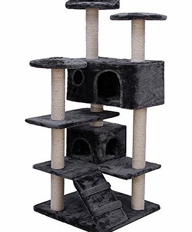 Songmics-Haustierbedarf Songmics Cats Climb Trees, Cat Climbing Frame, Cat litter about 132CM Grey PCT36G