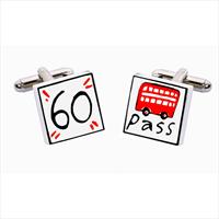 Sonia Spencer 60 Bus Pass Bone China Cufflinks by