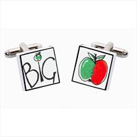 Sonia Spencer Big Apple Bone China Cufflinks by