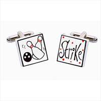 Sonia Spencer Bowling Strike Bone China Cufflinks by