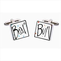 Sonia Spencer Bull and Bear Bone China Cufflinks by