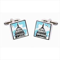 Sonia Spencer Capital Building Bone China Cufflinks by