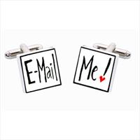 Sonia Spencer E-mail Me Bone China Cufflinks by