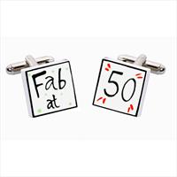 Sonia Spencer Fab at 50 Bone China Cufflinks by