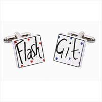 Sonia Spencer Flash Git Bone China Cufflinks by