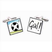 Sonia Spencer Football Goal Bone China Cufflinks by