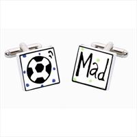 Sonia Spencer Football Mad Bone China Cufflinks by