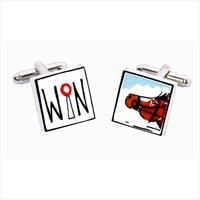 Horse Win Bone China Cufflinks by