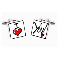 I Heart You Bone China Cufflinks by