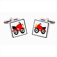 Motorbike Bone China Cufflinks by