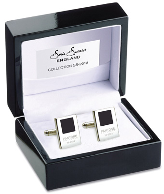 Spencer Pantone Cufflinks - Jet Black