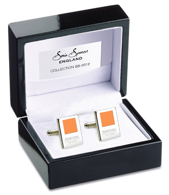 SONIA Spencer Pantone Cufflinks - Tangerine