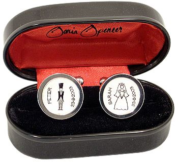 Personalised Wedding Couple Cufflinks