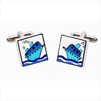 Sonia Spencer Ship Bone China Cufflinks by