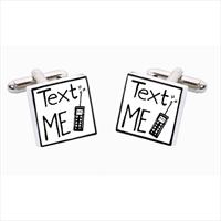 Text Me Bone China Cufflinks by