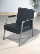 Reception Armchair Leather W520xD660xH750mm Black