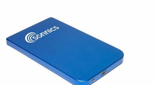 Sonnics 250GB 2.5 inch USB External Pocket Sized Hard Drive for PC, Laptops, Macs and Playstation 3 - Blue