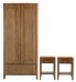 Sonoma Dark Wardrobe and 2 Bedside Tables Set