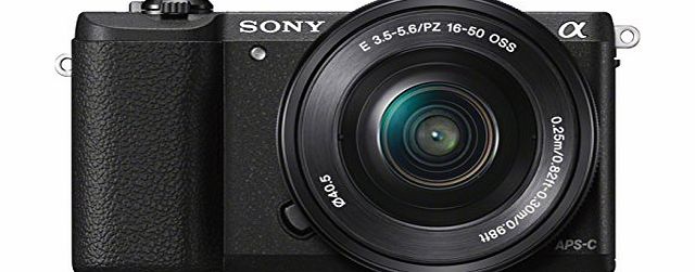 Sony Alpha A5100 24.3MP Interchangeable Lens Camera with 16-50 Lens - Black