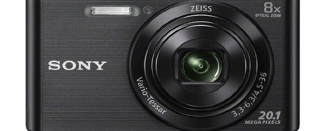 Sony DSCW830 Digital Compact Camera - Black (20.1MP, 8x Optical Zoom) 2.7 inch LCD