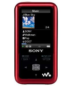 sony NWZS618FR 4GB Red