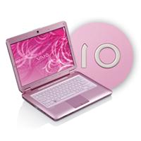 Vaio CS31S Pink Intel Core2 Duo T6500 2.1GHz 4GB 320GB 14.1 Vista Home Premium