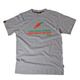 Plain Lazy Vegetarians T-shirt, Grey Marl, Large