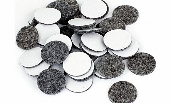 Sourcingmap 50Pcs Round Shaped Table Chair Furniture Leg Felt Mat Pad Gray