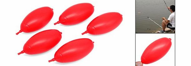 Sourcingmap Ellipse Plastic Fish Fishing Bobbers Floats 5 pcs