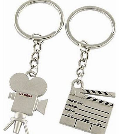 Lovers Metal Film Clapper w Camera Pendants Keyring New