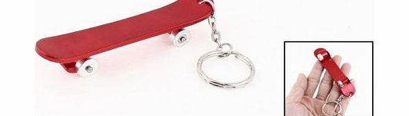 Red Decorative Skateboard Shape Pendants Keyring Keychain