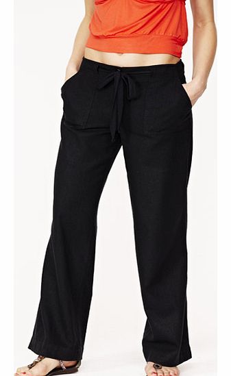 Petite Linen Mix Trousers