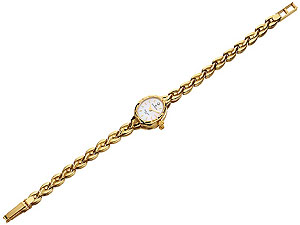 827123 9ct Gold Oval Case Diamond Set