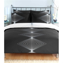 Black Quilt Cover Set Double