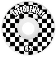 SPEED DEMONS WHITE CHECKS WHEELS - 52MM