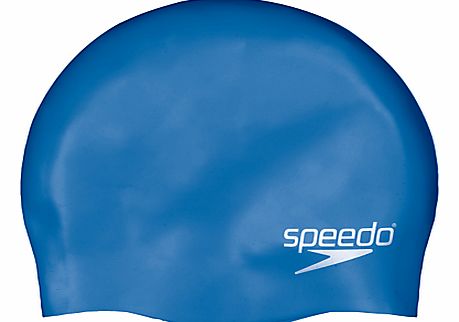 Plain Silicone Swim Cap, Junior, Royal Blue