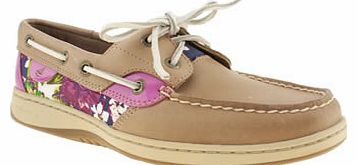 womens sperry tan bluefish 2 eye flats