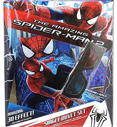 Amazing Spider-Man Web Panel Childrens Bedding Set -Single