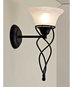 Spiral Black Wall Light