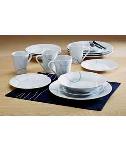 Text 16 Piece Porcelain Dinner Set