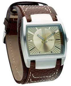 Gents Brown Cuff Watch