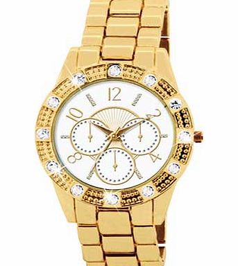 Spirit Ladies Gold Plated Stone Set Watch