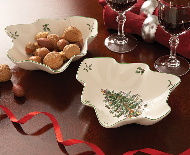 Christmas Tree Serving Bowls (2)