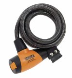 Sekura Coil Bike Lock with Bracket and Free LED Key - 10mm x 185cm